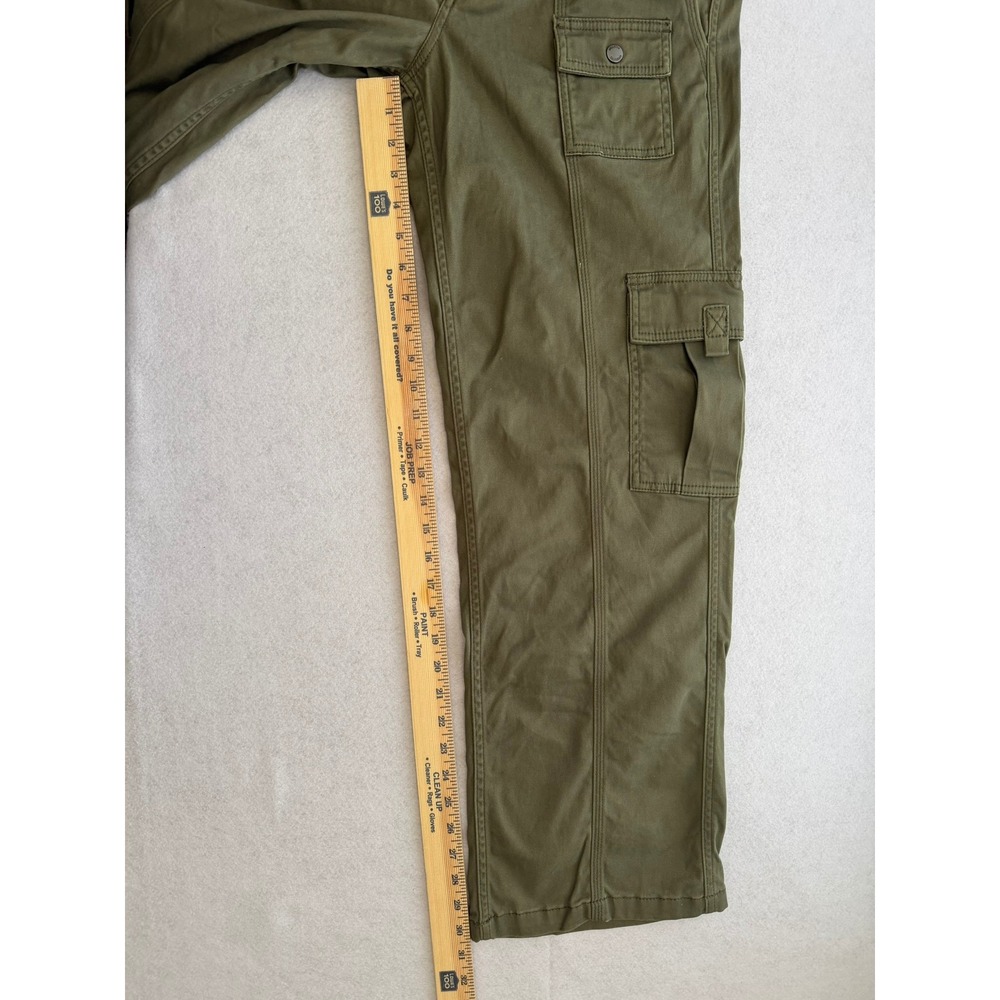 Hollister Low Rise Baggy Cargo Pants Olive Green Utility 2R W26 Streetwear NEW - Picture 6 of 11
